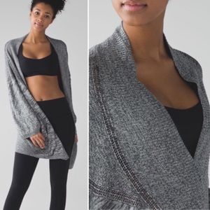 Lululemon Breeze Easy Wrap Charcoal Gray Sweater